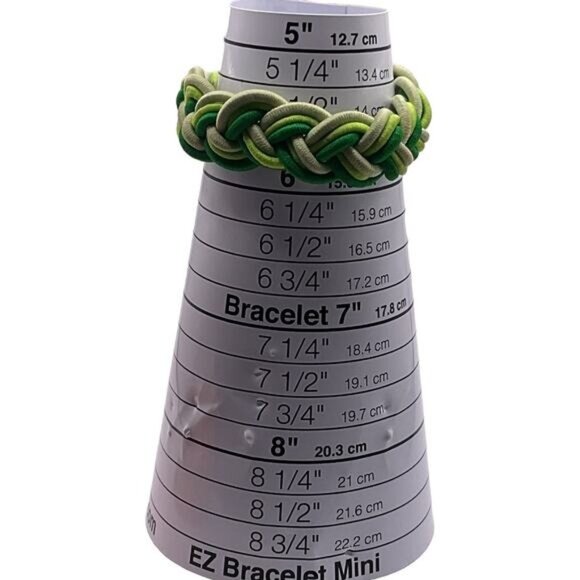 Set Of 2 Paracord Braided Bracelets In Orange & Green - Picture 3 of 5